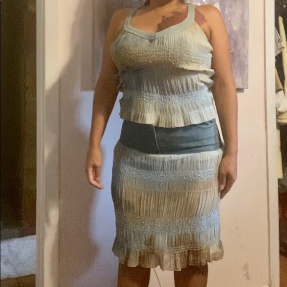 Denim sequence skirt set - Picture 5 of 16